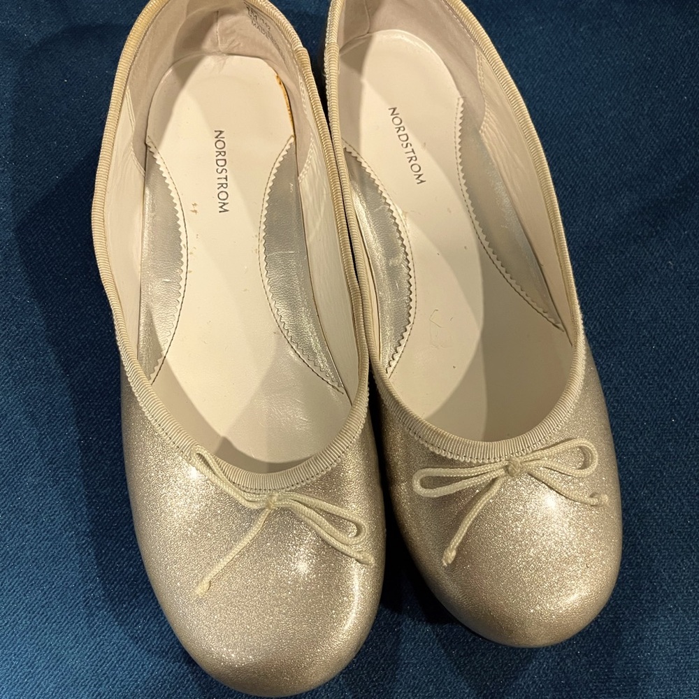 Nordstrom Girl Silver Sparkle Dress Shoes